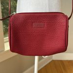 Esprit Vintage Red Pebbled Leather Crossbody Purse Brown Leather Strap Photo 1