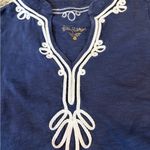 Lilly Pulitzer  Navy Long Sleeve Top with White Embroidery Photo 1