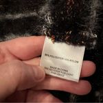 Modcloth  Black Multicolor Metallic Chenille Fuzzy Long Sleeve Open Cardigan Sz M Photo 8