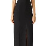 Elizabeth and James  Black Mila Halter Maxi Gown Slit Dress‎  Evening Designer XS Photo 0