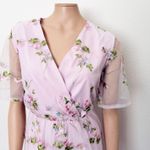 SheIn [] Light Pink Floral Embroidered V-Neck Mesh Maxi Dress Wedding NEW Size XL Photo 5