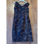 New York & Company Camo off shoulder knee slit dress M Green Size M Photo 9