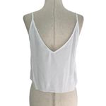 Olivaceous White Tie Front Spaghetti Strap Crop Top Women's Size Large | 22-8 Photo 2