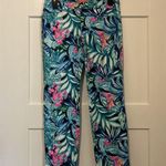 Lilly Pulitzer New Kelly Ankle Pant, Maldives Green Floral Size 2 Preppy Beach Photo 0