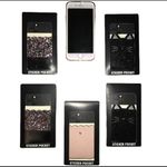 Phone Sticker Wallet $/Card Holder (Black Kitty with Glitter Design) Black Photo 2