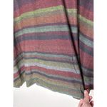 American Twist Oversized Poncho Hoodie Sweater Size Large Striped Hooded Cape Photo 1