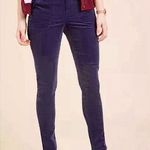 Modcloth NEW Navy Blue Stretch Corduroy Skinny Pants with Pockets Medium Photo 0