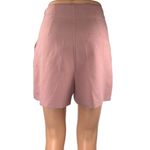 ZARA Women's Pink High Waist Wide Leg Button Pockets Zipper Mini Shorts Size XS Photo 2
