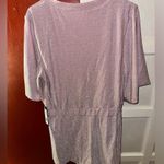 Bebe Flutter Sleeve Metallic Romper XL Purple Photo 9