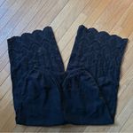 Anthropologie Crochet Hem Crop Pants Womens Black 2T Photo 11