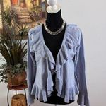 Chadwick's Chadwick’s Women Ruffled Cardigan Open Sweater Size Medium Long Sleeve Ruffle Photo 0