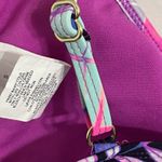 Island Soul  Women's Floral Print Ruffle Bikini Purple Small Top Medium Bottoms Photo 4