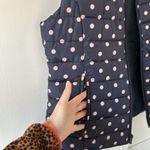Coleman Navy Blue Winter Vest with Pink Polka Dots • Size M Photo 1