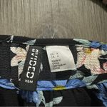 H&M  Divided Black Multicolor Floral Cold Shoulder Long Bell Sleeve Mini Dress‎ 4 Photo 4