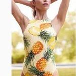 Anthropologie High-Neck Pineapple One Piece Swimsuit Womens Size 1X NWOT PLUS Photo 0