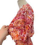 Poupette St. Barth Mini Bona V Red Chagal Printed Pink Orange Dress Size Small Photo 12