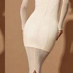 Oh Polly NWT  Long Sleeve Sheer Layered Bodycon Maxi Dress Ivory Womens Size US 2 Photo 1