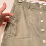 Talbots Army Green A-line short skirt with buttons down the front pockets Photo 2