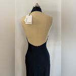 NWT Misha Evianna Halter Neck Satin Trumpet
Gown Navy Small‎ $467 Blue Photo 3