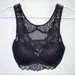 PINK - Victoria's Secret PINK VICTORIA’S SECRET Black Floral Lace High Neck Bralette Bra Small Photo 6