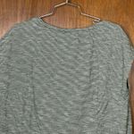 J. Jill Woman’s Short Sleeve Striped Casual Tee Size Small Black Photo 5