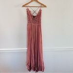 Free People  Adella Rose Pink Maxi Dress Size Medium Photo 2