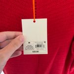 Knox Rose  NWT Women's Crewneck Pointelle Sweater Red Size M Photo 4