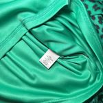 Dana Buchman  Green Leopard Cheetah Animal Print‎ Mini Dress Size Large Photo 3