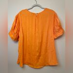Vince Camuto  NWT Vibrant Orange Fizz Pleated Blouse Size‎ XXL Photo 1