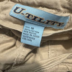 Utility Beige Denim Skirt Midi Vintage Y2K sz 18 fringe hem flare long Western Tan Photo 5