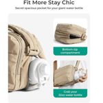 Bagsmart BLACK Travel Crossbody Purse Water Bottle Puffy Hobo Handbag EUC Photo 2