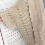 Dress Barn Vintage Open Front Cardigan Topper Sweater Tan Small Photo 5