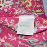 Rose + Olive medium women blouse boutique pink floral print blouse keyhole back Photo 4
