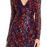 French Connection  Inari Embellished Ling Sleeve Sequin Mini Dress Photo 0