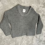 Aerie  Cozy Gray Oversized Crew Neck Sweater Size S Photo 3