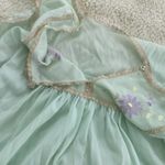 Vintage Lace Trim Embroidered Flowers Panel Nightgown Size 36 Photo 7