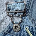 Old Navy  Vintage Y2K Denim Overall Shorts Bibs Womens Medium Blue Jean Country Photo 6