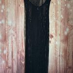Auditions  Black Open Neck Crochet Halter Neck Nightgown Photo 1