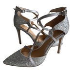 Badgley Mischka Jewel Silver Heels Size 7.5 NEW without box Photo 0