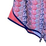 Simply Southern Preppy Scallop Run Shorts Pink and Navy Size Large NWT Photo 2