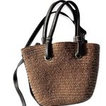Coastal Grandma Mini Wheatstraw Tote Crossbody Strap Bag Brown Photo 8