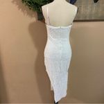 Lulus NWOT The  Moonlit Love White Sequin Bustier Sleeveless Midi Dress Photo 4