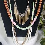 Oori Boho 3 Necklace Set with Tassel New Pink Photo 3