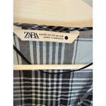 ZARA  Plaid Mini Dress Long Sleeve Button Front Casual XS‎ Photo 4