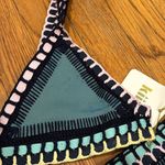 kiini NWT Flor Teal multi Crocheted Swimsuit bikini swim set size L specks Photo 4