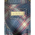 We The Free  Seeking Starlight Plaid Cotton Gauze Chambray Shirt - Size - Small Photo 4
