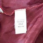 Cacique Y2K Womens Cami Top Size M Burgundy Floral Lace Satin Lingerie Coquette Photo 5