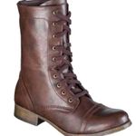 Mossimo Supply Co. Cassie Faux Leather Moto Side Zip Combat Boots Brown Size 8 Photo 7