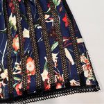 Foxiedox  Navy Floral Lace Hem Open‎ Back Sleeveless Flare Bryonia Dress MEDIUM Photo 10