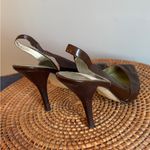 Guess by Marciano brown patent leather slingback heels Photo 3
